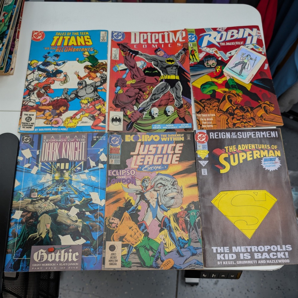 VTG DC Comics Lot Batman Morrison Detective Titans Superman Robin Nostalgia 90s